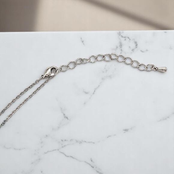 Multi-Stone Drop Pendant Necklace Made with Swarovski Crystals 16" + 2" Extender - Picture 5 of 9